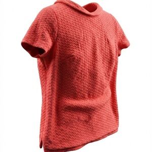 Boden Textured Coral Short-Sleeve Blouse